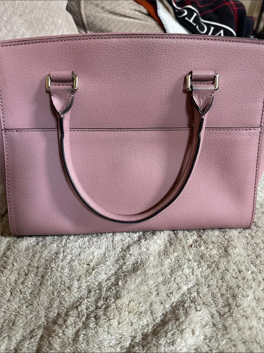 kate spade Pink Leather Satchel with Crossbody Strap
